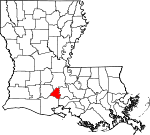 Situation de la paroisse de Lafayette en Louisiane