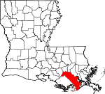 Situation de la paroisse de la Fourche en Louisiane