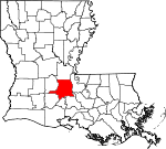 Situation de la paroisse de Saint-Landry en Louisiane