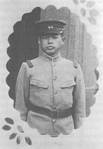 Paul Nobuo Tatsuguchi en uniforme militaire juste après son intégration dans l’armée impériale japonaise.