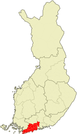 Localisation d'Uusimaa