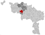 Situation de la ville au sein del'arrondissement d'Ath et dela province de Hainaut