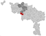 Situation de la ville au sein de l’arrondissement d’Ath et de la province de Hainaut