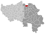 Situation de la commune au sein dela province de Liège