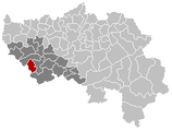 Situation de la commune dans l'arrondissement de Huy et la province de Liège