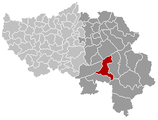 Situation de la ville dans l’arrondissement de Verviers et la province de Liège