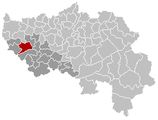 Situation de la ville au sein del'arrondissement et de la province de Liège