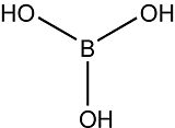 Représentation de la molécule d'acide borique