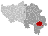 Situation de la ville au sein dela province de Liège
