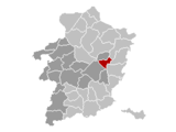 Localisation de As au sein de l'arrondissement de Hasselt et de la province de Limbourg