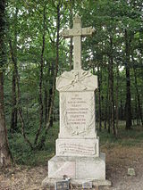 Monument indiquant le lieu de capture de Charette  dans les bois de la Chabotterie