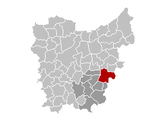 Situation de la ville au sein de l'arrondissement d'Alost et de la province de Flandre orientale