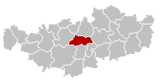 Situation de la ville au sein dela province du Brabant wallon