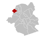 Localisation de Bechem-Sainte-Agathe dans la région bruxelloise