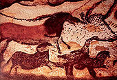 Peinture rupestre dans les Grottes de  Lascaux