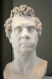 photo couleur montrant un buste en marbre représentant David, vu de face