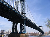 Manhattan Bridge from Fulton Landing Park