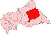 Localisation de la Haute-Kotto sur la carte de la  République centafricaine