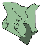 Location of Coast Province in Kenya