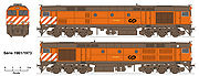 Schéma d'une locomotive diesel série 1960