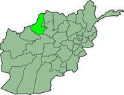 Carte de l'Afghanistan mettant en évidence Fâryâb.