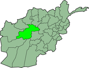 Carte de l'Afghanistan mettant en évidence Ghôr.