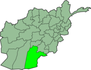 Carte de l'Afghanistan mettant en évidence Kandahâr.