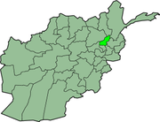 Carte de l'Afghanistan mettant en évidence le Pandjchir.