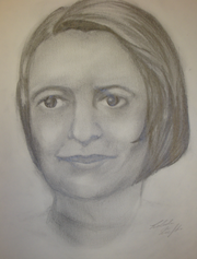 Portrait d'Ayn Rand par l'artiste Fioleda Prifti