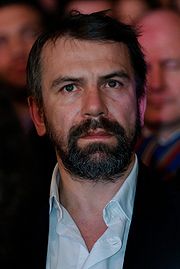 Philippe Torreton à une réunion de soutien à Bertrand Delanoë dans le cadre des élections municipales de 2008 à Paris