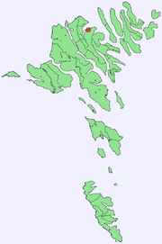 Elduvik on Faroe map.png