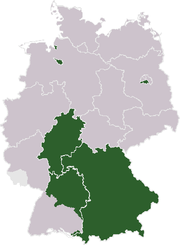 Territoire de l'Oberliga Sud en 1948-1949