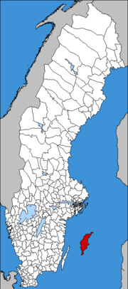 Les communes de Suède, Gotland en rouge