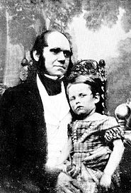 Darwin in 1842 with his eldest son, William Erasmus Darwin