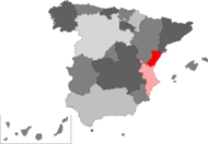 Localisation de la Province de Castellón dans la Communauté de Valence