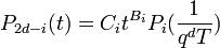 P_{2d-i}(t)=C_it^{B_i}P_i(\frac{1}{q^dT})