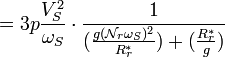  = 3 p \frac{V_S^2}{\omega_S} \cdot  \frac{1}{(\frac{g (\mathcal{N}_r \omega_S)^2}{R_r^*})+ (\frac{R_r^* }{g})} \,