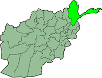 Carte de l'Afghanistan mettant en évidence le Badakhchan.
