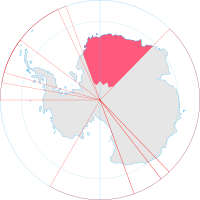 Carte de la revendication norvégienne en Antarctique