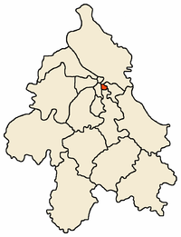 Localisation de la municipalité de Vračar dans la Ville de Belgrade