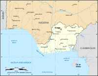 Carte de la République du Biafra
