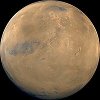 Vue de Mars prise le 11 février 1980 par la sonde Viking 1 Orbiter.