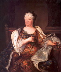 La princesse palatine peinte en 1713 d'après Hyacinthe Rigaud