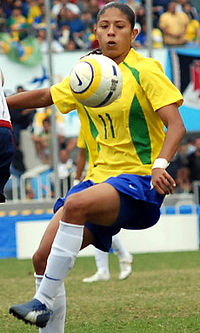 Cristiane avec le Brésil