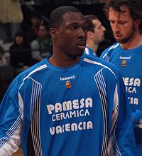 Florent Piétrus sous le maillot du Valencia Basket Club en 2009