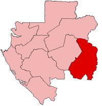 Localisation du Haut-Ogooué au Gabon