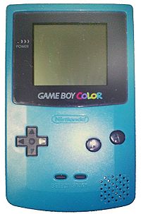 Une Game Boy Color bleue