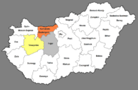Transdanubie centrale et ses trois départements