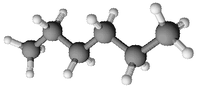 Formule brute et représentation 3D de l'hexane