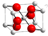 Maille cristalline du dioxyde de chrome.